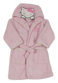 Světlerůžový chlupatý župan s kapucí - Hello Kitty C&A