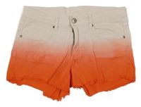 Smetanovo-oranžové riflové kraťasy H&M