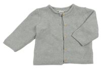 Světlešedý propínací svetr H&M