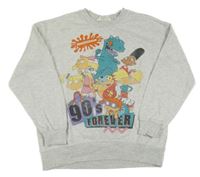 Šedá melírovaná mikina s televizními postavami - Nickelodeon H&M