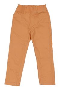 Oranžové plátěné elastické kalhoty Smile