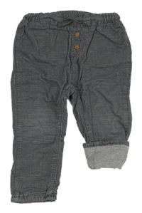 Šedé podšité manšestráky H&M