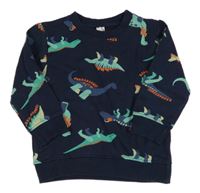 Tmavomodrá mikina s dinosaury Topolino