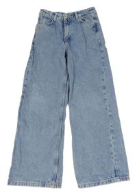 Světlemodré široké rifle s hvězdičkami Denim 