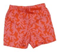Červeno-růžové plážové kraťasy PRIMARK