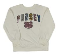 Bílá mikina s Pudseym z flitrů George