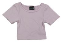 Lila žebrovaný sportovní crop top Ergeenomixx