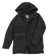 Černá šusťáková zimní bunda s kapucí Jack & Jones