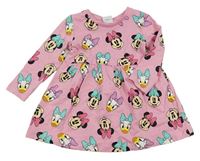 Růžové bavlněné šaty s Minnie a Daisy Matalan