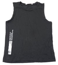 Černé tílko s nápisem H&M