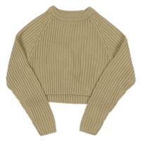 Béžový žebrovaný crop svetr Primark