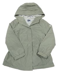 Zelenošedá šusťáková jarní parka s kapucí Okaidi