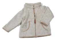 Béžová melírovaná pletená propínací mikina H&M