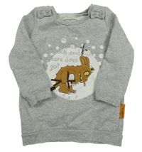 Světlešedá melírovaná mikina Gruffalo Tu