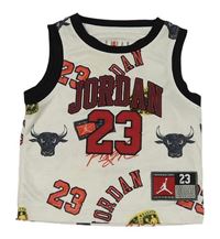 Bílé sportovní tílko s čísly a nápisy Air Jordan