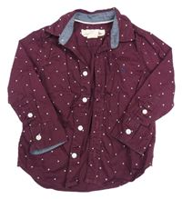 Vínová košile s hvězdami H&M