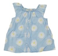 Světlemodrý květovaný top H&M