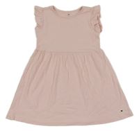 Světlerůžové žebrované teplákové šaty H&M