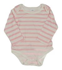 Bílo-růžové pruhované body
