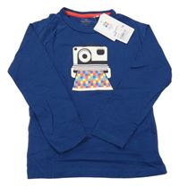 Nové - Tmavomodré triko s foťákem Topolino