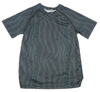 Černo-bílé vzorované sportovní tričko H&M