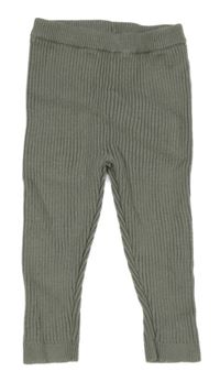 Šedé žebrované úpletové legíny George