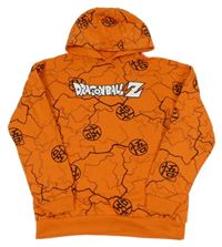 Oranžovo-černá mikina DragonballZ s kapucí Primark
