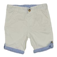 Bílo-modré plátěné kraťasy LC WaIKIKI