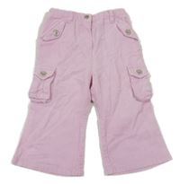 Růžové manšestrové cargo kalhoty Mothercare