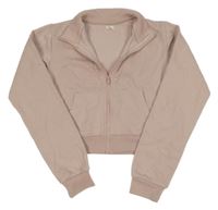 Světlerůžová propínací crop mikina Zeeman 