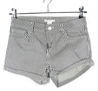 Dámské černo-bílé pruhované riflové kraťasy H&M