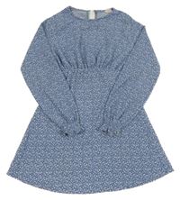 Modro-bílé květované šaty Zara