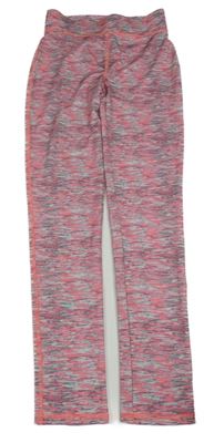 Šedo-neonově růžové sportovní legíny Matalan