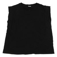 Černé crop tričko zn ZARA
