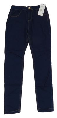 Nové - Tmavomodré teplákové skinny rifle Denim Co.