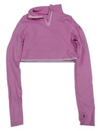 Růžové sportovní crop triko Primark