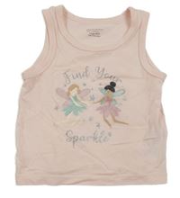 Světlerůžový top s vílami Primark