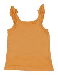 Oranžový top s volánky C&A