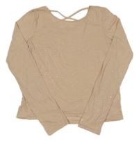 Růžové triko se třpytkami H&M