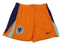 Oranžovo-tmavomodré sportovní kraťasy s logem Nike