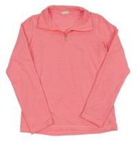 Neonově růžové žíhané thermo triko H&M