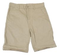 Béžové plátěné chino kraťasy Denim Co.