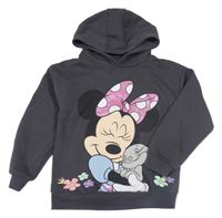 Tmavošedá mikina s Minnie a kapucí Primark
