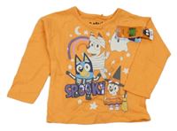 Nové - oranžové triko s Bluey George