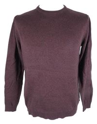 Pánský vínový melírovaný svetr Jack&Jones 