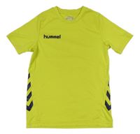 Limetkové sportovní triko Hummel