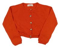 Červený propínací crop svetr H&M