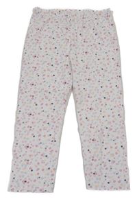 Bílé květované capri legíny Topolino