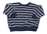 Tmavomodro-bílá pruhovaná mikina Matalan