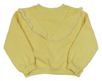 Žlutá oversize mikina s volánky H&M